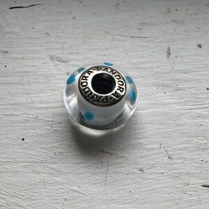 Pandora Clear Charm with Light Blue Accents